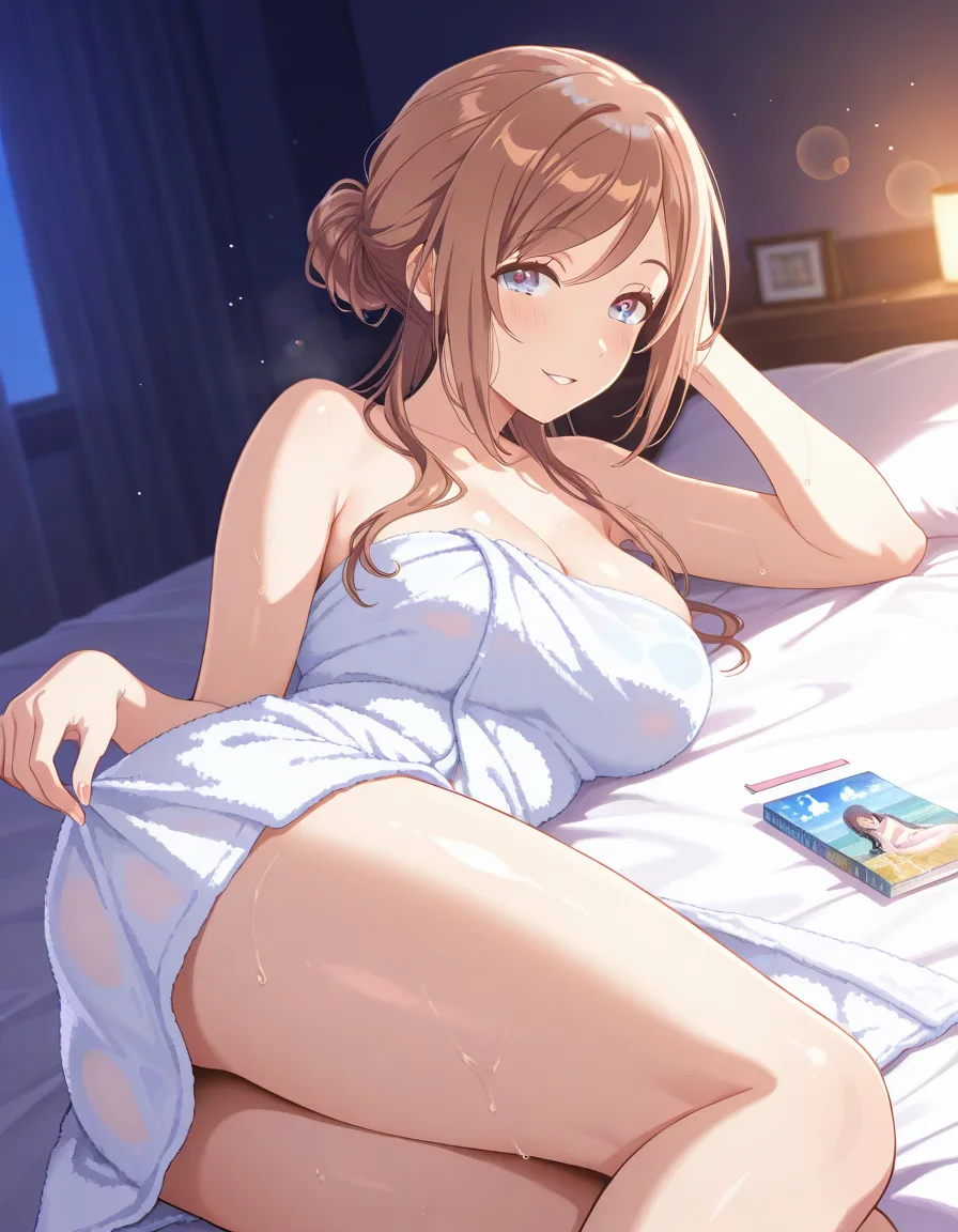 学マス・姫崎莉波 風呂上がりタオル